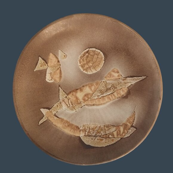 Ariane Mathieu for Ateliers Nobiling Midcentury Decorative Pottery Plate France - Picture 1 of 5